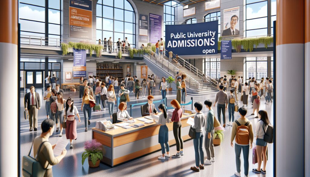 Universidad pública con inscripciones abiertas y estudiantes.