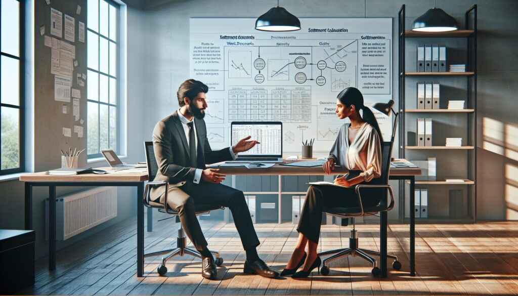 Reunión de negocios en una oficina moderna.