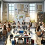 Reunión de negocios en una sala de conferencias moderna.