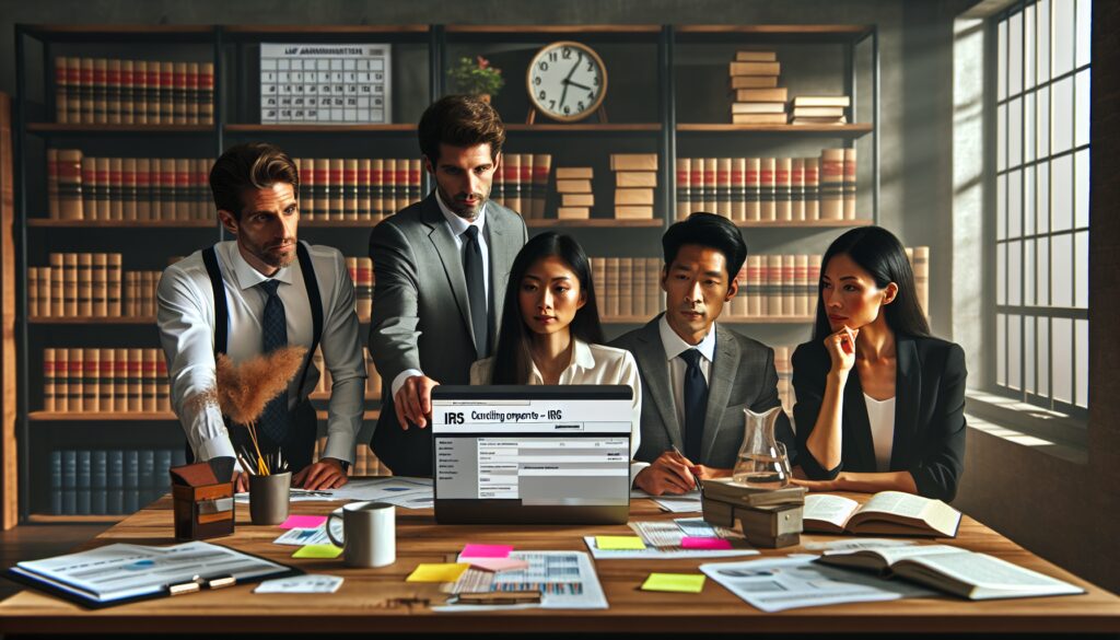 Reunión de trabajo en oficina con documentos.