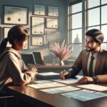 Consultoría profesional en oficina con certificados.