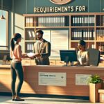 Oficina de atención al cliente con personas trabajando.