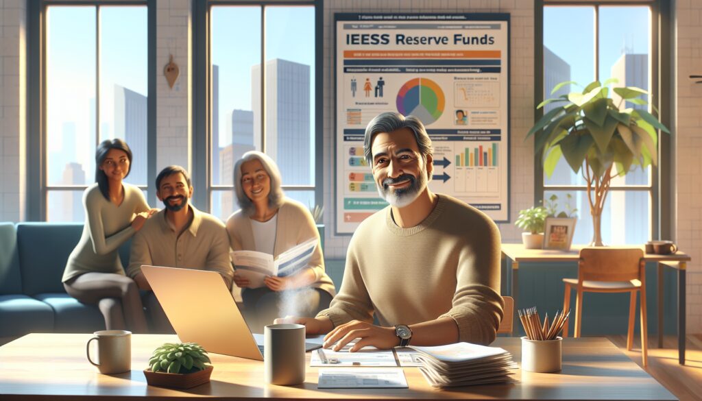 Personas trabajando en oficina moderna con gráficos financieros.