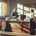 Transferencia de propiedad en oficina.