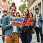 Personas repartiendo folletos informativos en la calle.