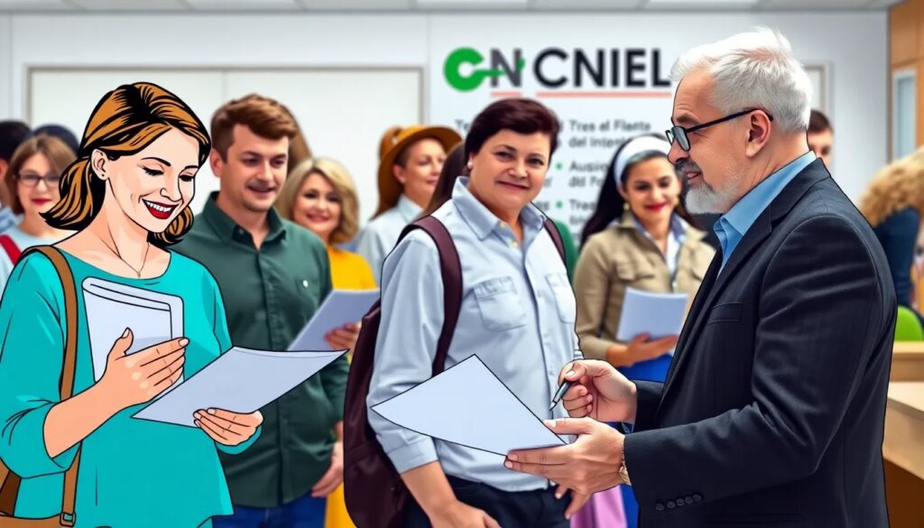 Personas revisando documentos en grupo CNIEL.