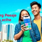 Jóvenes usan aplicación de recarga en ciudad moderna.